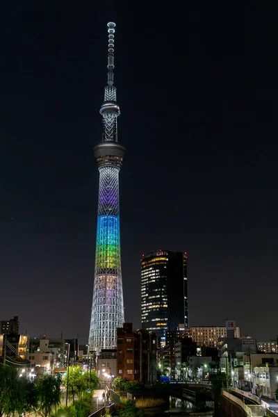 Tokyo Sky Tree Vista Noturna — Fotografia de Stock
