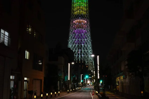 Tokyo Sky Tree Vista Nocturna — Foto de Stock