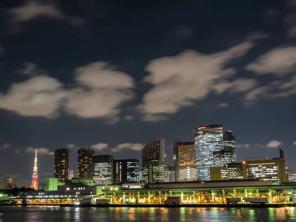 東京築地市場夜景 — ストック写真