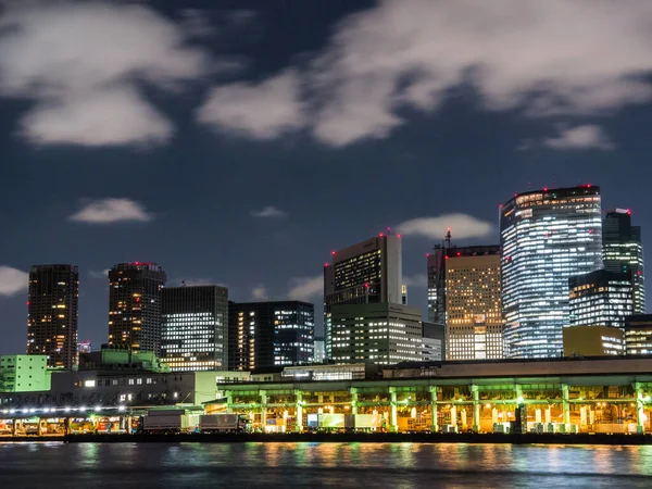 東京築地市場夜景 — ストック写真