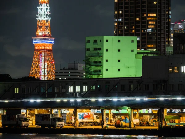 Tokio Tsukiji Market Night View — Stockfoto