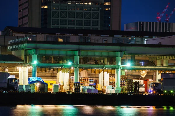 Tóquio Tsukiji Market Night View — Fotografia de Stock
