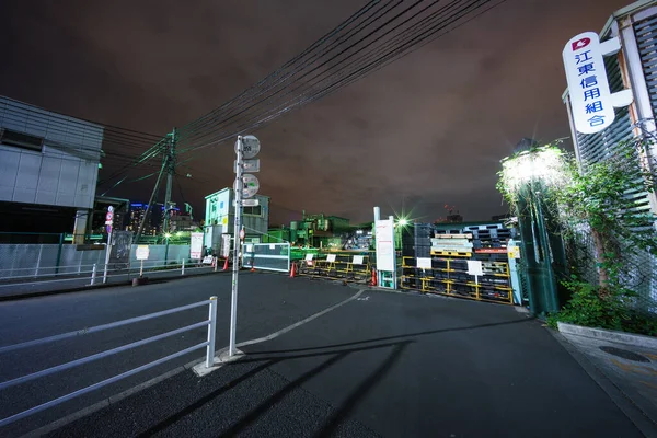 Nachtsicht Auf Den Tsukiji Markt Tokio — Stockfoto