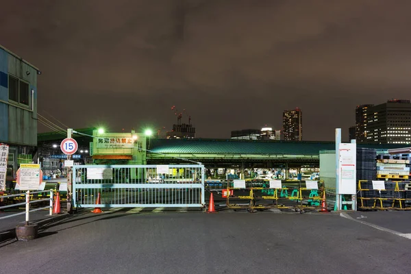 Tokyo Tsukiji Pazar Gecesi Görünümü