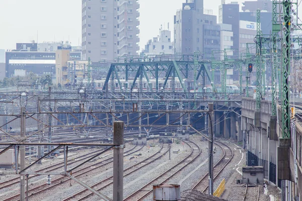 Caminho Ferro Japonês Dia Paisagem — Fotografia de Stock