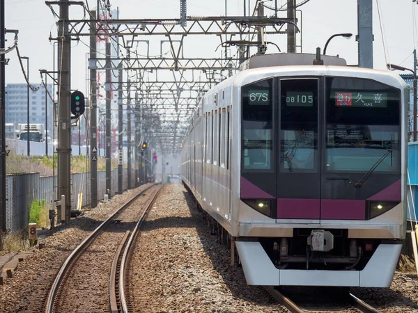 Japanin Rautatie Maisema Päivä — kuvapankkivalokuva