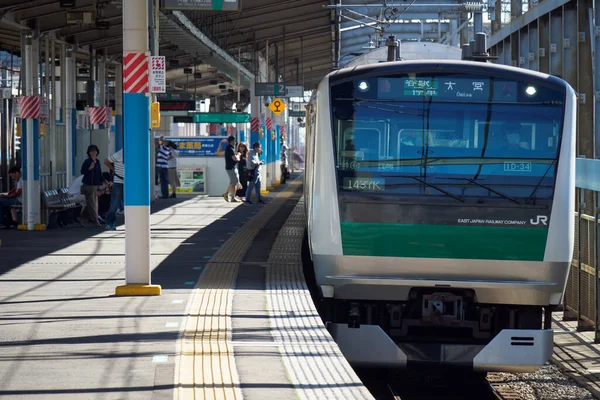 Japansk Järnväg Landskapsdag — Stockfoto