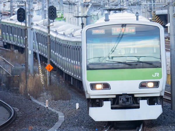 Japán Vasúti Tájkép Nap — Stock Fotó