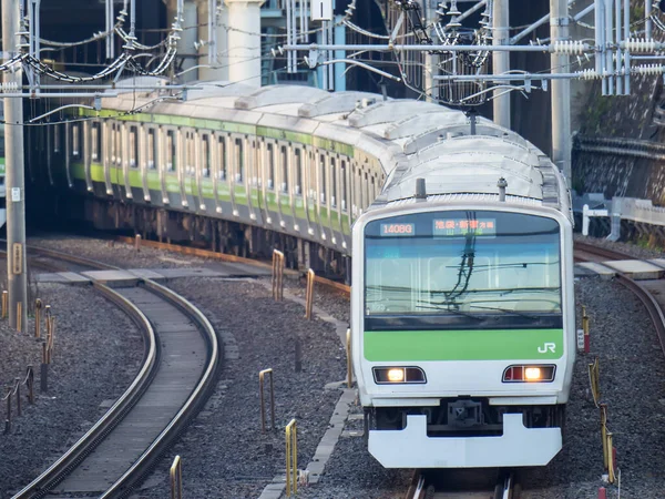 Japán Vasúti Tájkép Nap — Stock Fotó