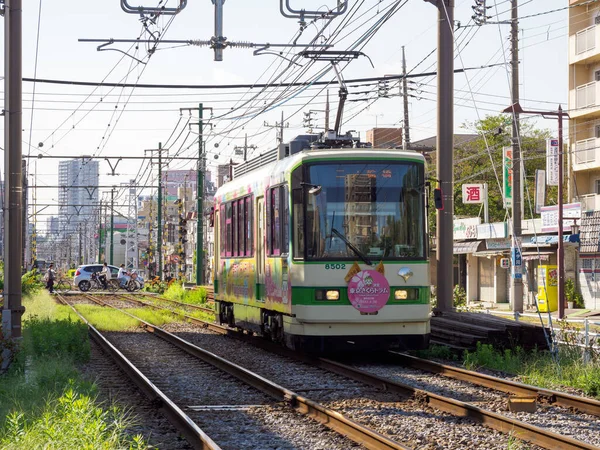 Japansk Järnväg Landskapsdag — Stockfoto