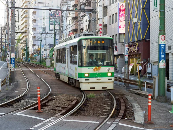 Japán Vasúti Tájkép Nap — Stock Fotó