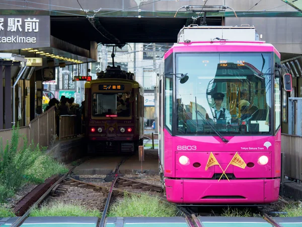 Japanse Spoorweg Landschapsdag — Stockfoto