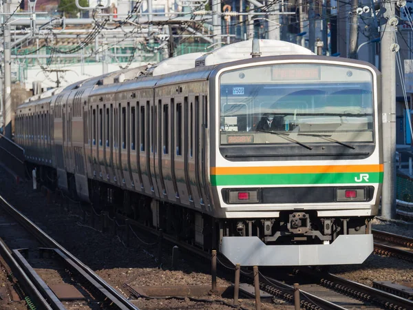 Japán Vasúti Tájkép Nap — Stock Fotó