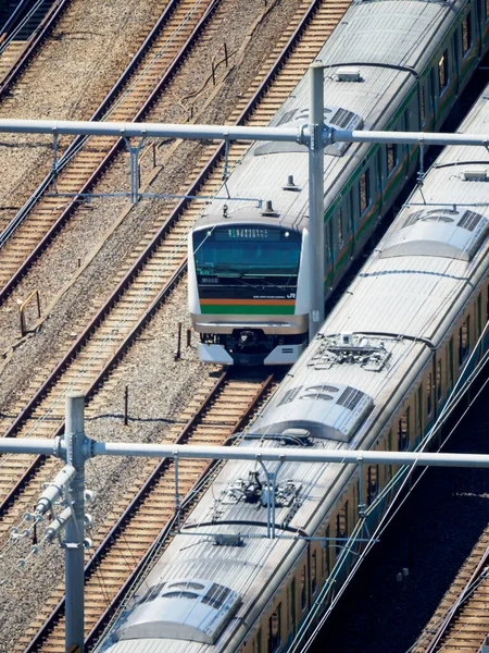 Caminho Ferro Japonês Dia Paisagem — Fotografia de Stock