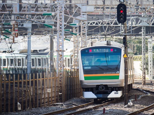 Japansk Järnväg Landskapsdag — Stockfoto