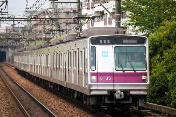 Caminho Ferro Japonês Dia Paisagem — Fotografia de Stock