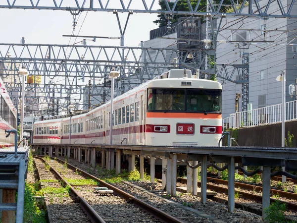 Japán Vasúti Tájkép Nap — Stock Fotó