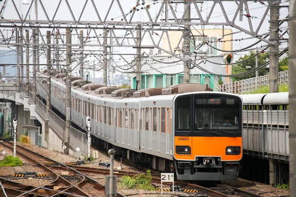 Japanse Spoorweg Landschapsdag — Stockfoto
