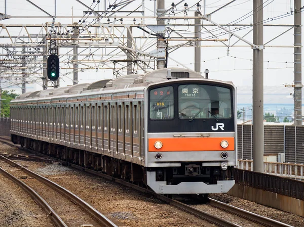 Japán Vasúti Tájkép Nap — Stock Fotó