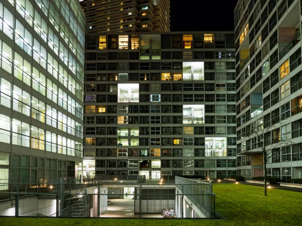 Shinonome Canal Court Japón Tokyo Night View —  Fotos de Stock