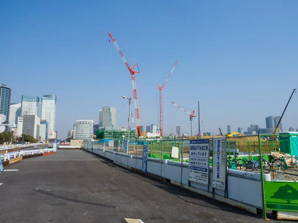 Japonya Harumi Yeniden Geliştirme Tokyo Manzarası — Stok fotoğraf