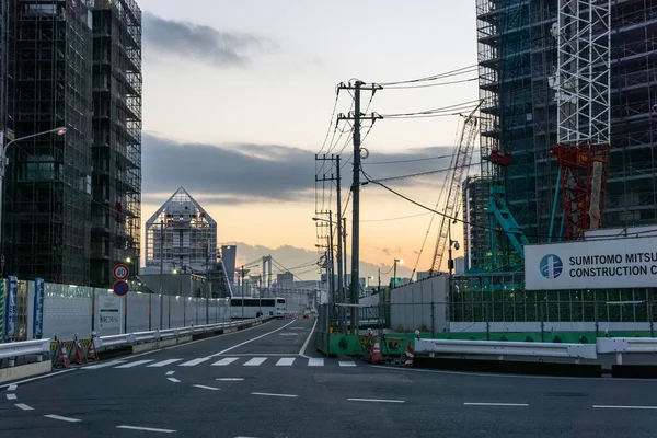 Japonya Harumi Yeniden Geliştirme Tokyo Manzarası — Stok fotoğraf