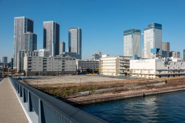 Japonya Tokyo Harumi manzarası