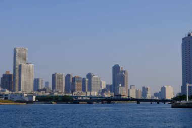 Japonya Tokyo Harumi manzarası