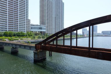 Japonya Tokyo Harumi manzarası