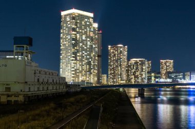 Japonya Tokyo Harumi manzarası