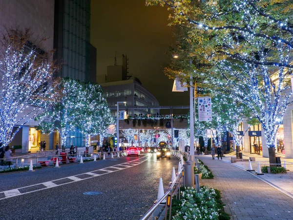 Tokio Roppongi Keyakizaka Nachtsicht — Stockfoto