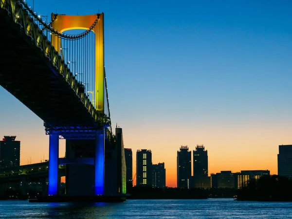 Tokyo Rainbow Bridge Paisagem — Fotografia de Stock