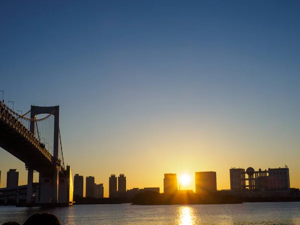 Tokyo Rainbow Bridge Landskap — Stockfoto