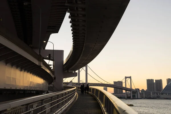 Tokyo Rainbow Bridge Paisagem — Fotografia de Stock