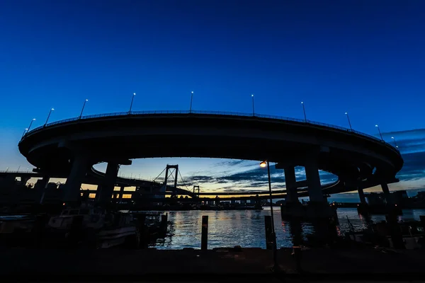 Tokyo Rainbow Bridge Paisaje — Foto de Stock