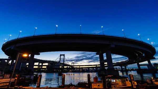 Tokyo Rainbow Bridge Landskap — Stockfoto