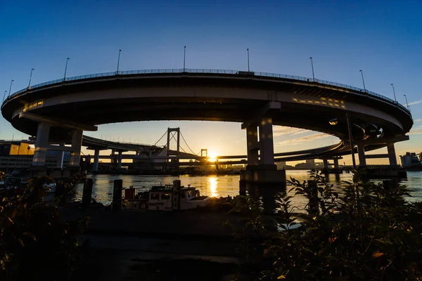 Tokyo Rainbow Bridge Paisagem — Fotografia de Stock