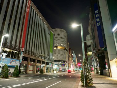Ginza gece manzarası, Japonya Tokyo