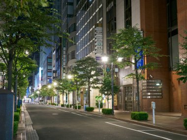 Ginza gece manzarası, Japonya Tokyo