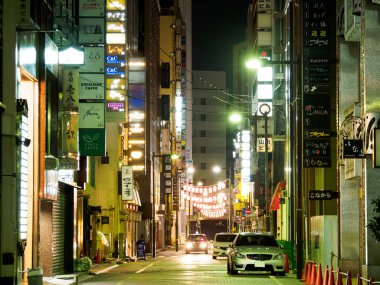 Ginza gece manzarası, Japonya Tokyo