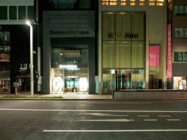 Ginza gece manzarası, Japonya Tokyo