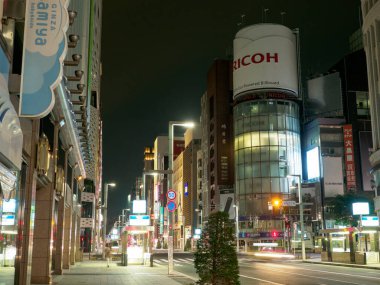 Ginza gece manzarası, Japonya Tokyo