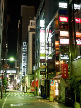 Ginza gece manzarası, Japonya Tokyo