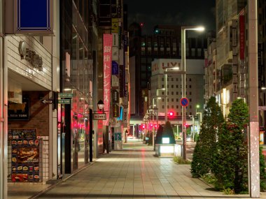 Ginza gece manzarası, Japonya Tokyo