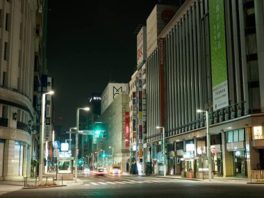 Ginza gece manzarası, Japonya Tokyo