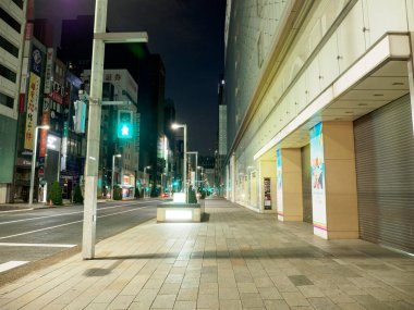 Ginza gece manzarası, Japonya Tokyo