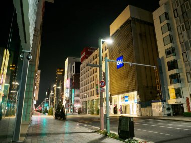 Ginza gece manzarası, Japonya Tokyo