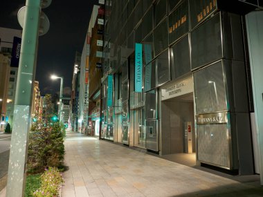 Ginza gece manzarası, Japonya Tokyo