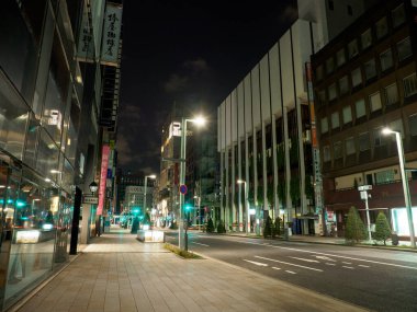 Ginza gece manzarası, Japonya Tokyo