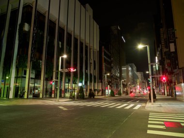 Ginza gece manzarası, Japonya Tokyo